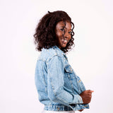 Mrs Bridal Customized Denim Jacket with Pearls