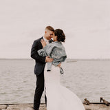 Mrs Bridal Customized Denim Jacket with Pearls