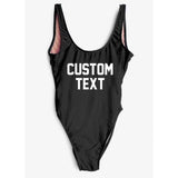 Plus Size XL XXL XXXL Custom Text One-Piece Bathing Suit - Bridesmaids World