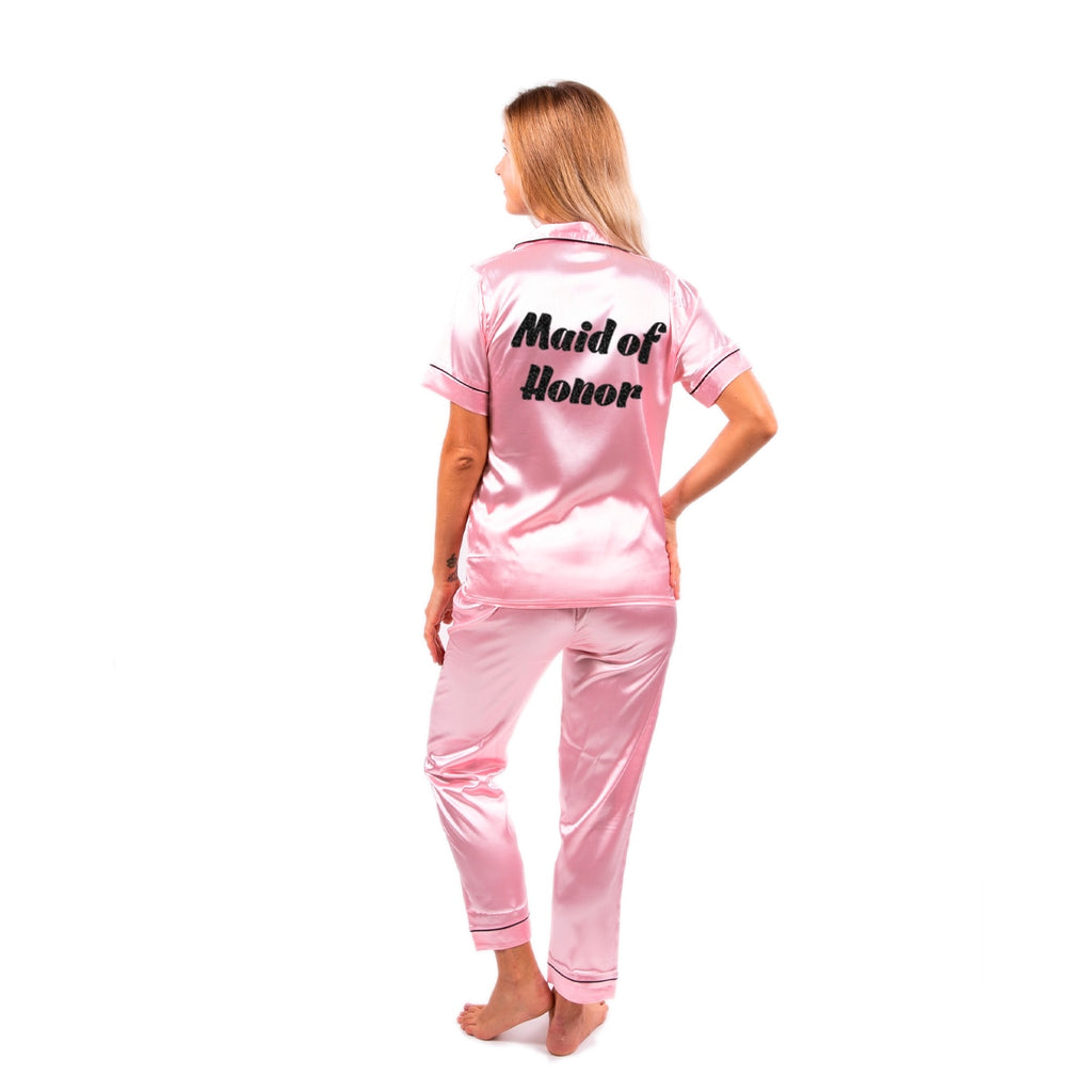 Silky Bridesmaid Pajamas Long Sleeves + Long Bottons