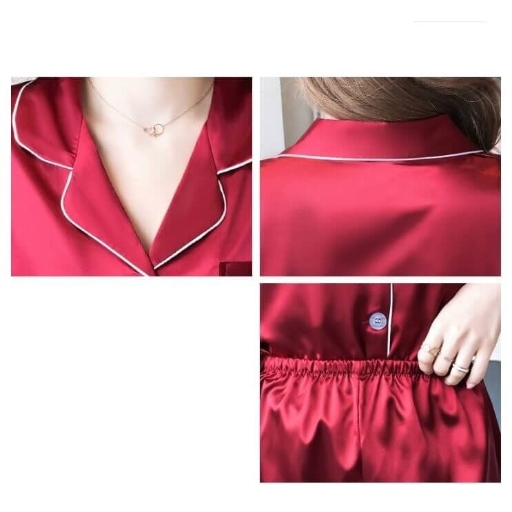 Silky Bridesmaid Pajamas Long Sleeves + Long Bottons