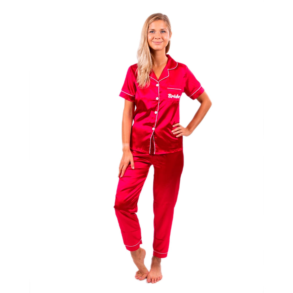 Silky Bridesmaid Pajamas Long Sleeves + Long Bottons