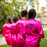 Satin Customized Bride and Bridesmaid Robes for Wedding Party