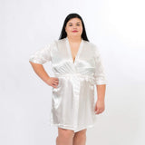 Mint Customized Bride and Bridesmaid Satin Robes for Wedding Party - Bridesmaids World