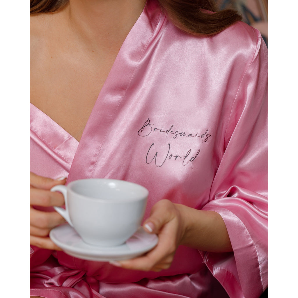 Satin Customized Bride and Bridesmaid Robes for Wedding Party