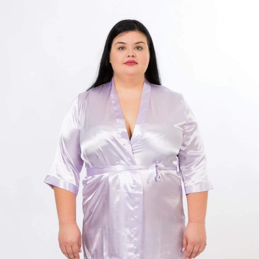 Coral Customized Bride and Bridesmaid Satin Robes for Wedding Party - Bridesmaids World