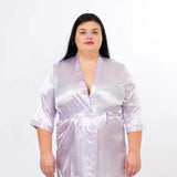 Coral Customized Bride and Bridesmaid Satin Robes for Wedding Party - Bridesmaids World