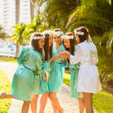 Satin Customized Bride and Bridesmaid Robes for Wedding Party
