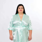 Coral Customized Bride and Bridesmaid Satin Robes for Wedding Party - Bridesmaids World