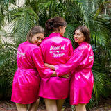 Satin Customized Bride and Bridesmaid Robes for Wedding Party