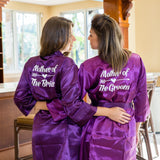 Satin Customized Bride and Bridesmaid Robes for Wedding Party