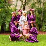 Satin Customized Bride and Bridesmaid Robes for Wedding Party