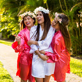 Satin Customized Bride and Bridesmaid Robes for Wedding Party