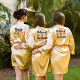 Satin Customized Bridesmaid Robes 13 Colors