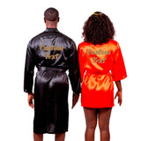 Satin his and hers Personalized Robes Set