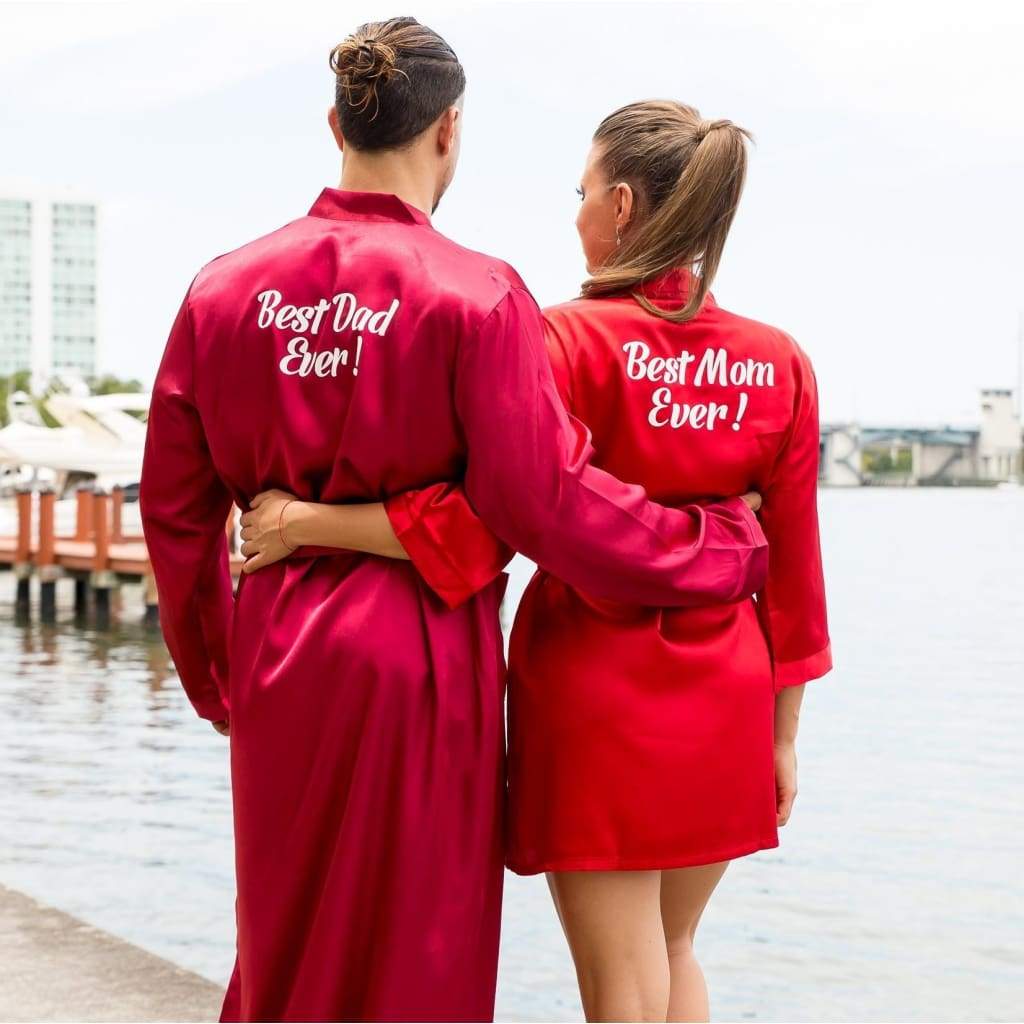His and Hers Personalized Satin Robes - Bridesmaid's World