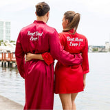 His and Hers Personalized Satin Robes - Bridesmaid's World