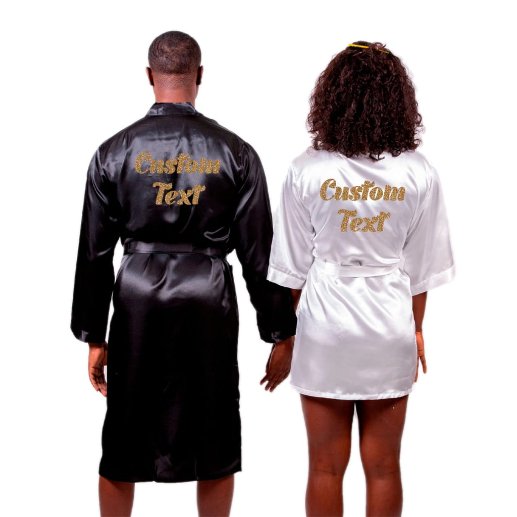 Satin his and hers Personalized Robes Set