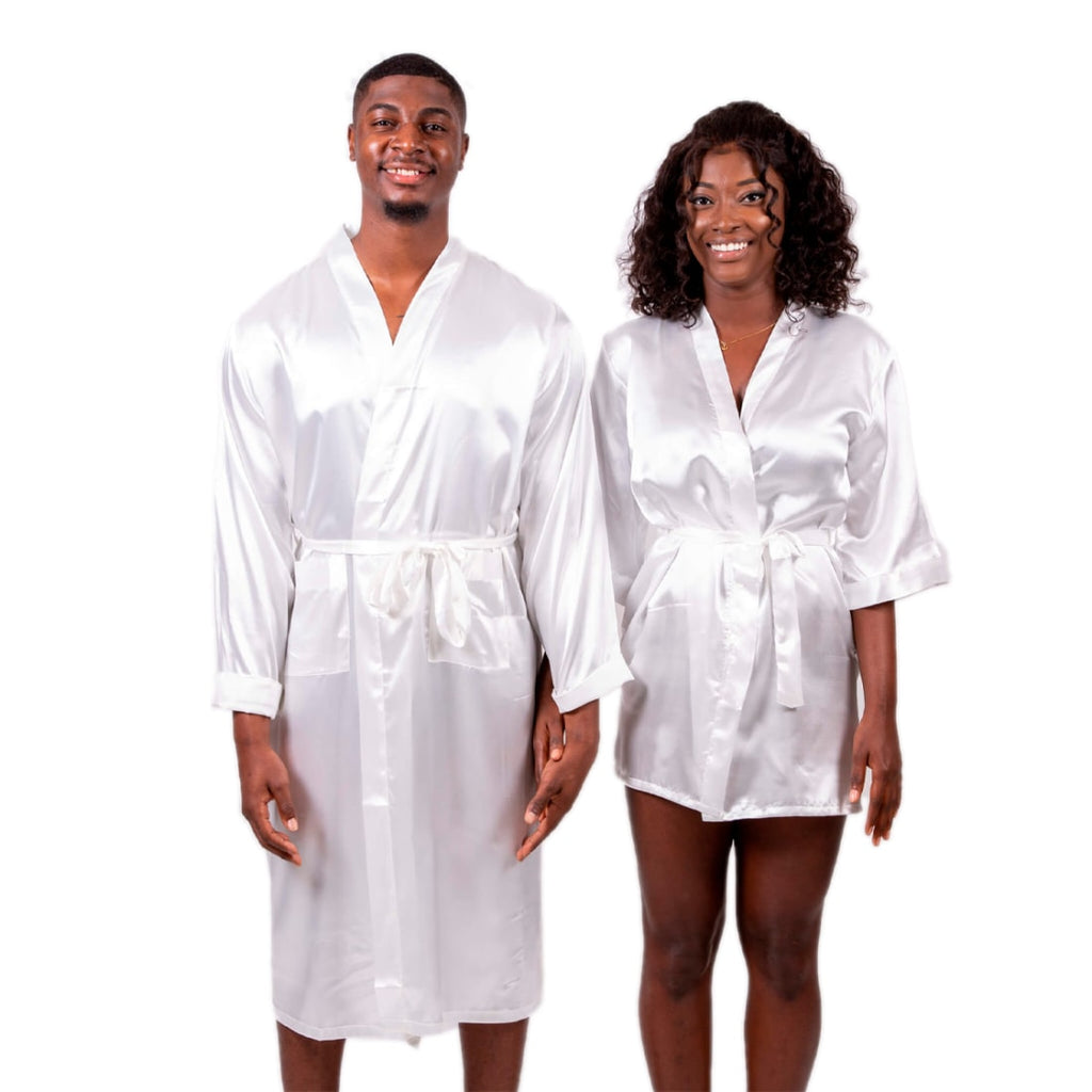 Satin his and hers Personalized Robes Set