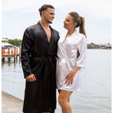 His and Hers Personalized Satin Robes - Bridesmaid's World