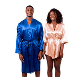 Satin his and hers Personalized Robes Set