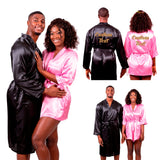 Satin his and hers Personalized Robes Set