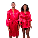 Satin King and Queen Matching Family Robes Set with Personalization