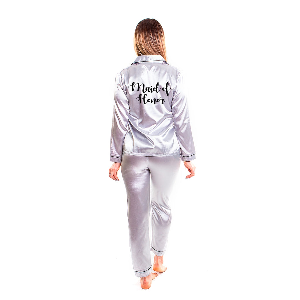 Silky Team Bride Pajamas Long Sleeves + Pants