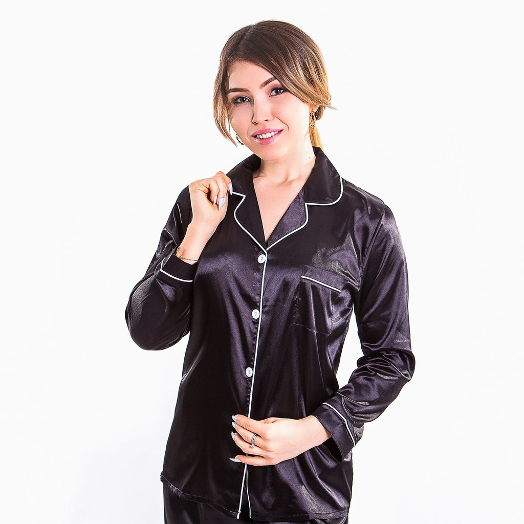 Silky Team Bride Pajamas Long Sleeves + Pants