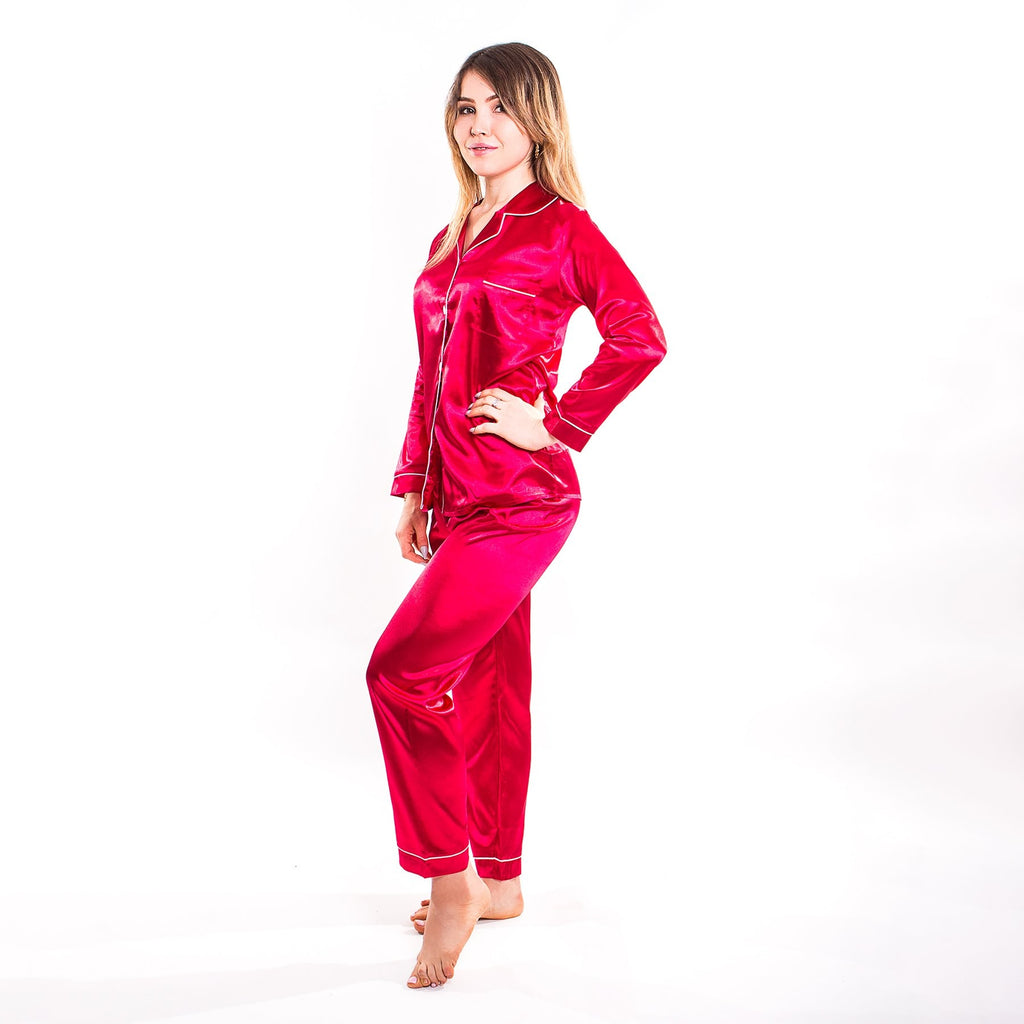 Silky Team Bride Pajamas Long Sleeves + Pants