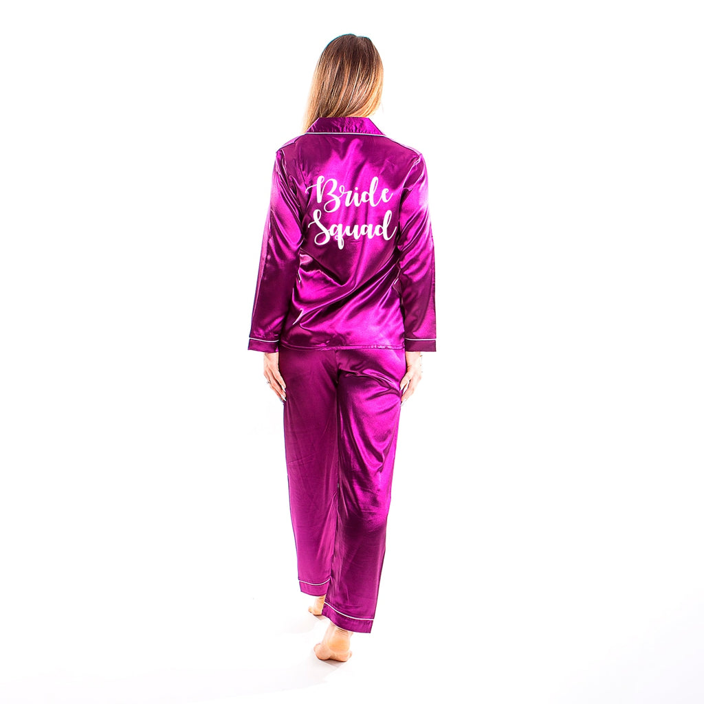 Silky Team Bride Pajamas Long Sleeves + Pants