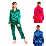 Silky Team Bride Pajamas Long Sleeves + Pants