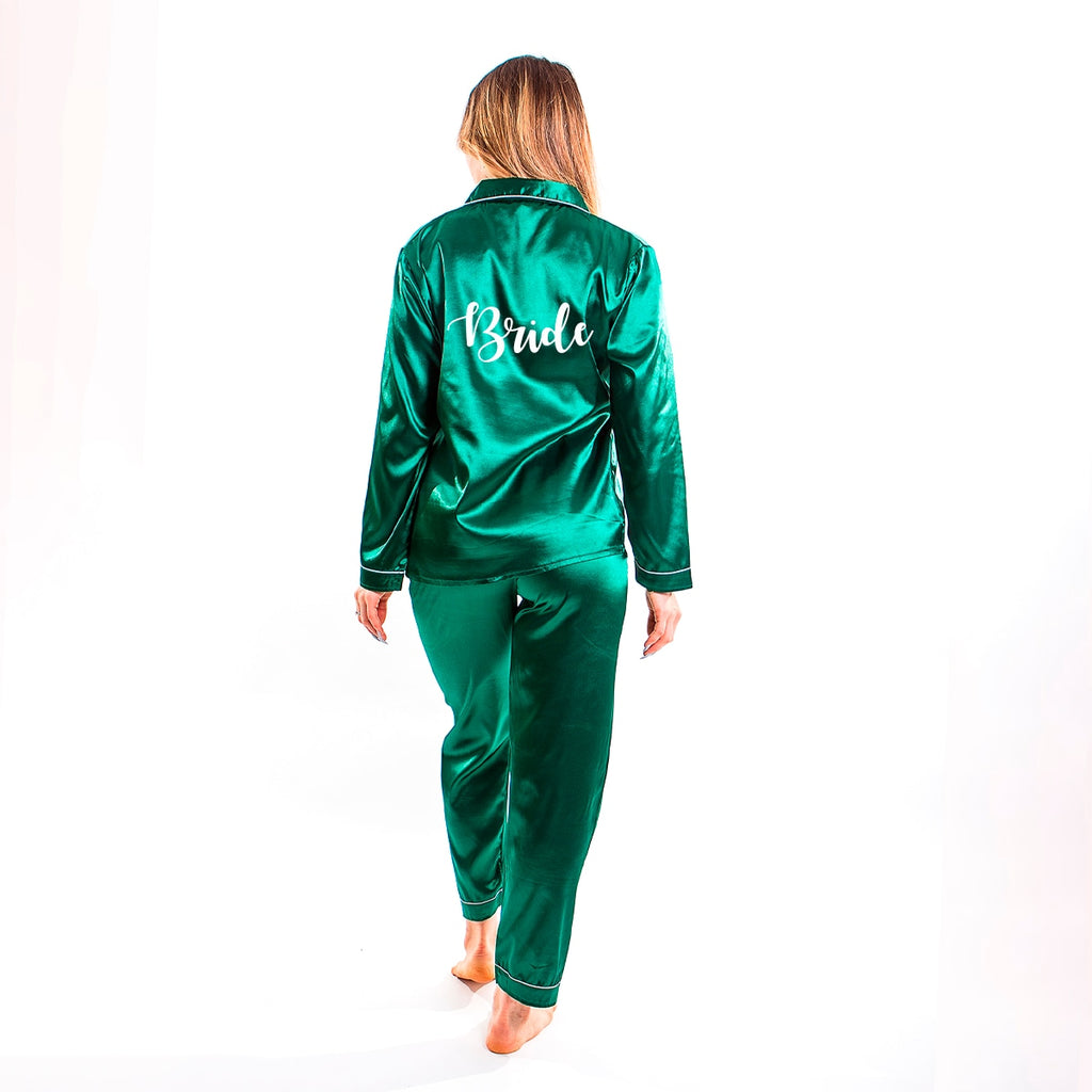 Silky Team Bride Pajamas Long Sleeves + Pants