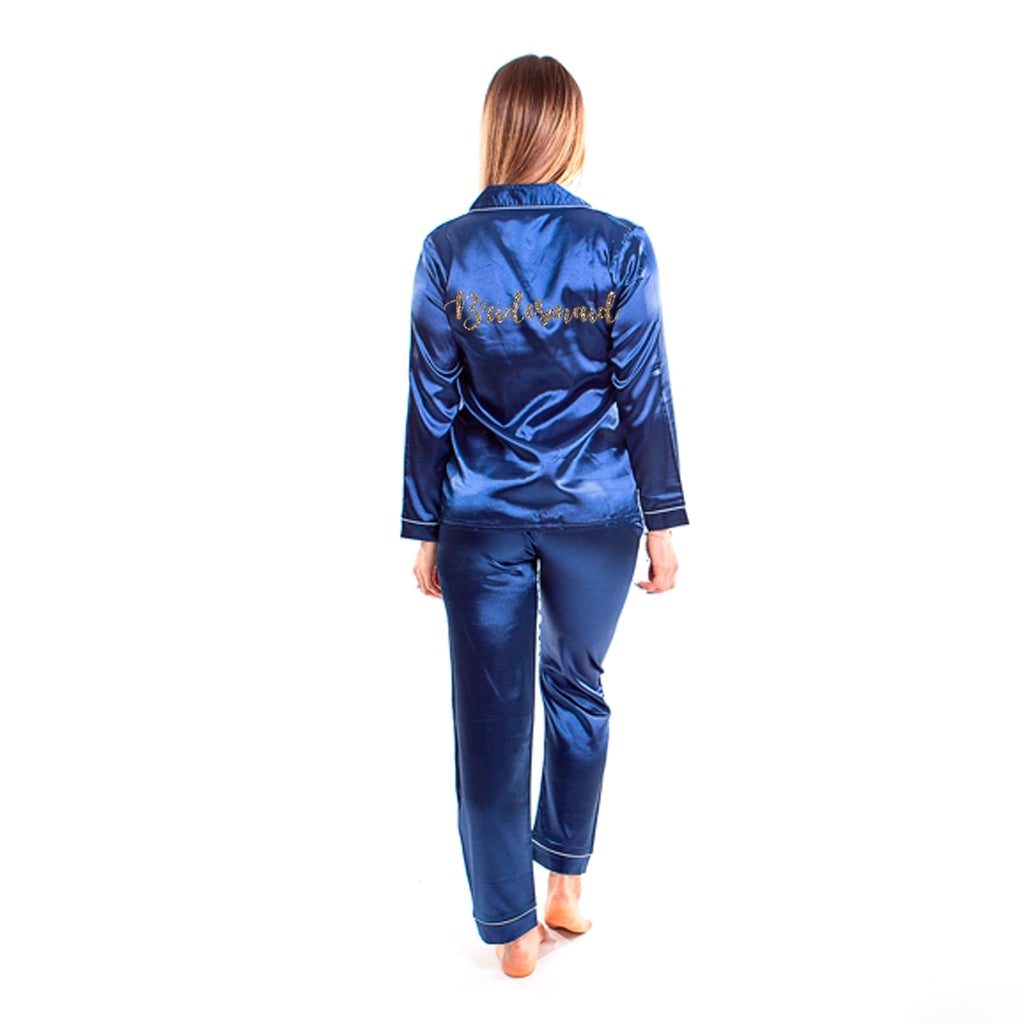 Silky Team Bride Pajamas Long Sleeves + Pants