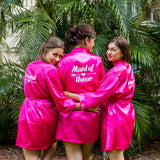 Set of 8 Robes Bridesmaid Satin Robes