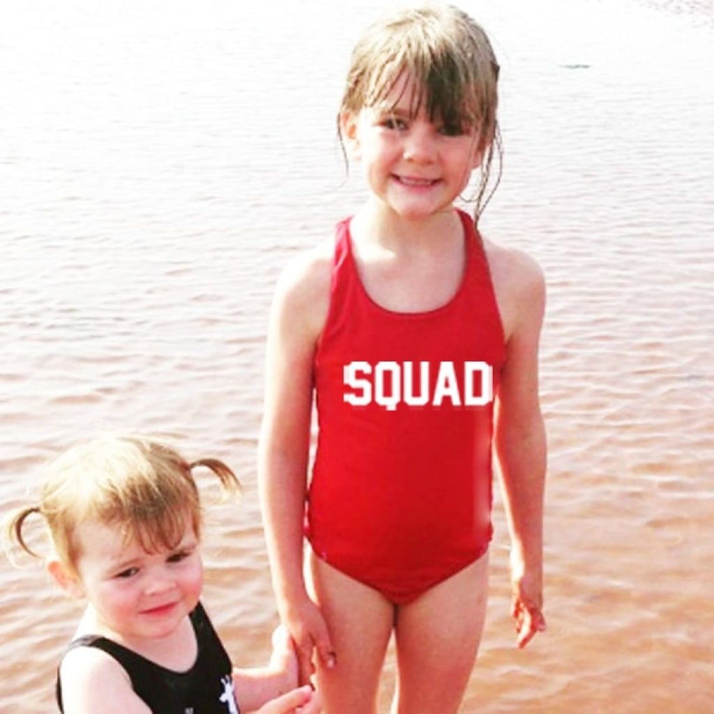 SQUAD Kids One Piece Swimsuit - Bridesmaid's World