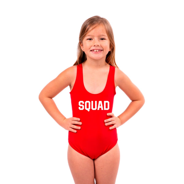 SQUAD Kids One Piece Swimsuit matching swimsuit flower girl – Bridesmaid's  World