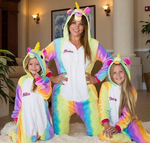 Rainbow Unicorn One piece Pajamas Set - Bridesmaid's World