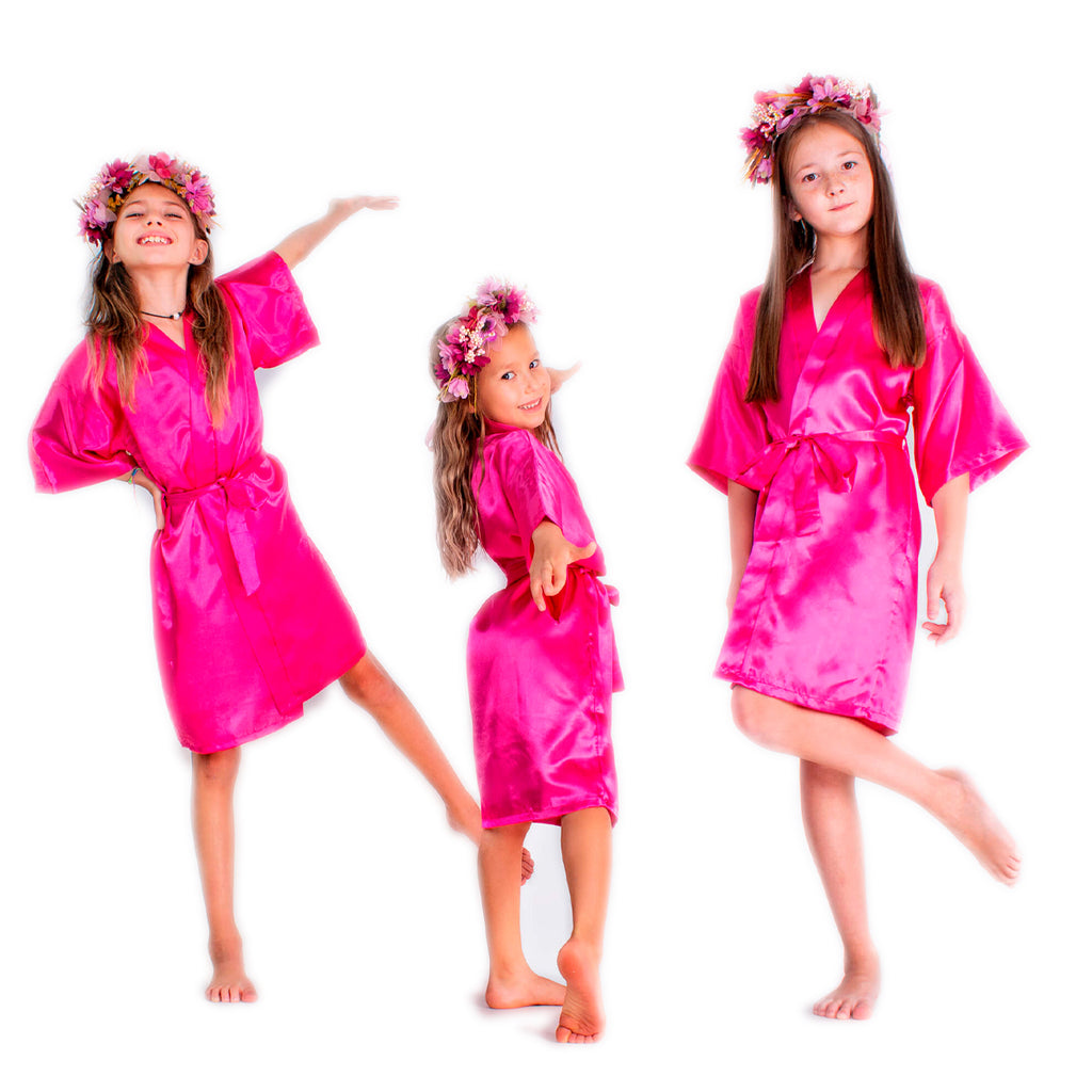 Kids Satin Flower Girl Robe