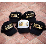 Black Squad Caps - Bridesmaids World