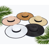 Bride Squad Custom Floppy Hats with Black Border