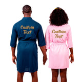 Cotton Waffle-knit his and hers Robes Set for Couples