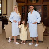 Cotton Waffle Long King and Queen Matching Bathrobes Set