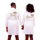 Cozy Terry King and Queen Personalized Bathrobes for Couples Set