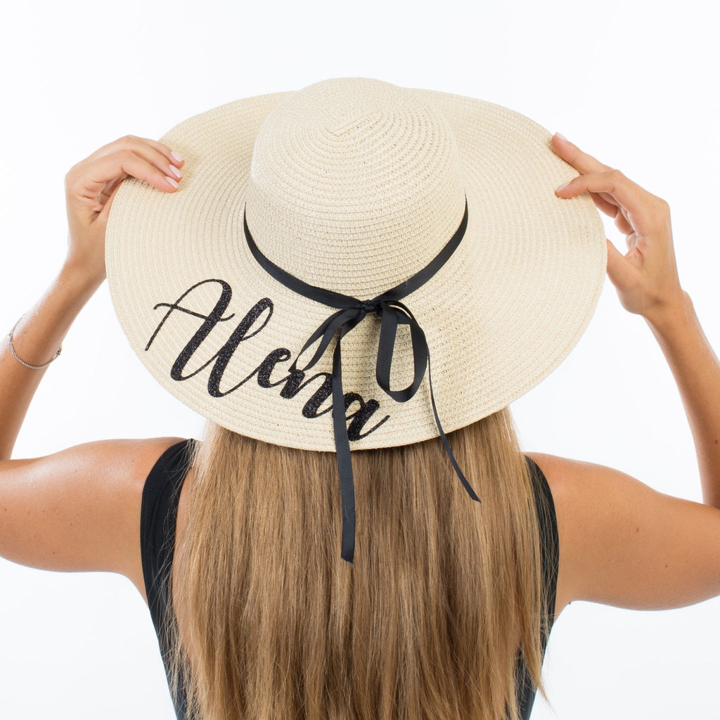 Floppy Sun Hats with names - Bridesmaid's World