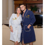 His and Hers Personalized Matching Collar Bathrobes for Couples - Bridesmaid's World