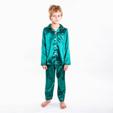 Kids Satin Pajamas Set Long Pants +long Sleeves