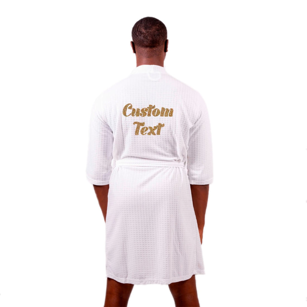 Men’s Cotton Waffle-knit Customized Bathrobe