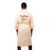 Men’s Cotton Waffle Long Customized Bathrobe