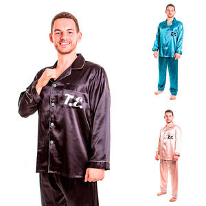 Men’s Satin Pajamas Long Sleeves + Pants